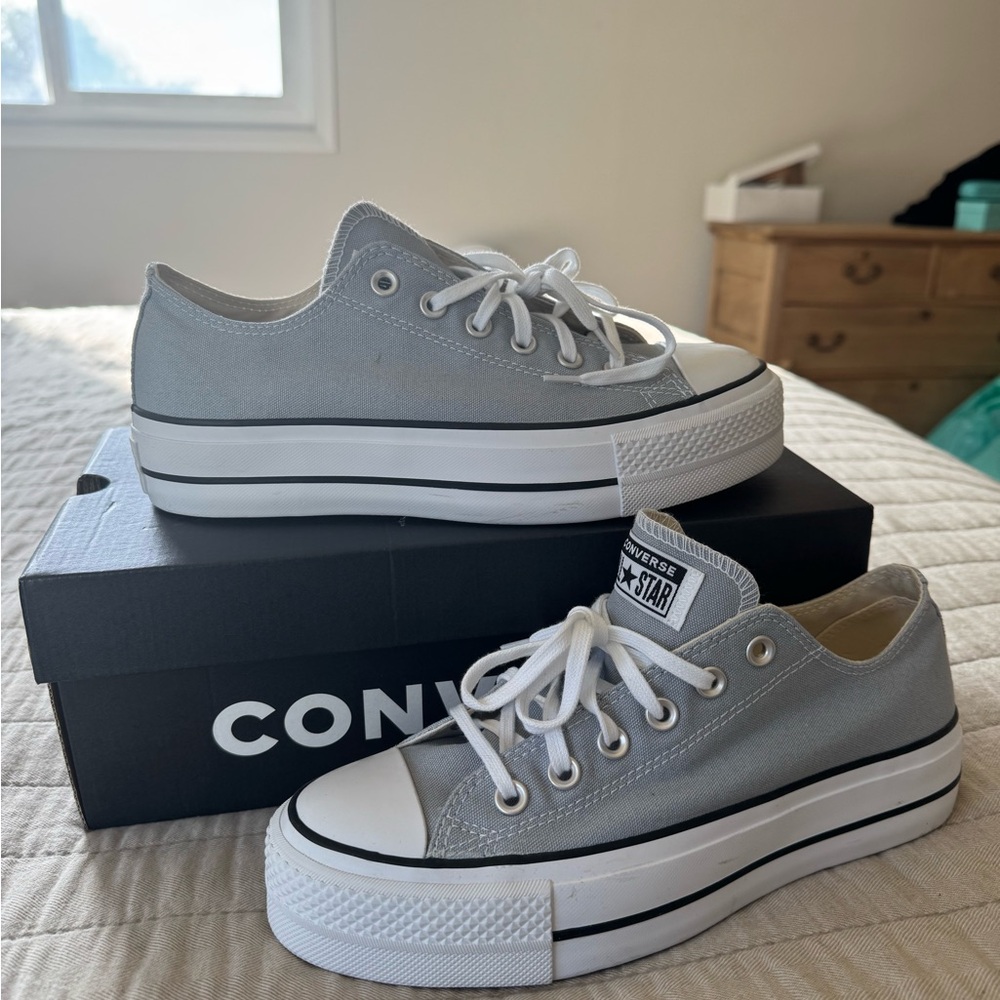 Converse Women's Gray Platform Sneakers